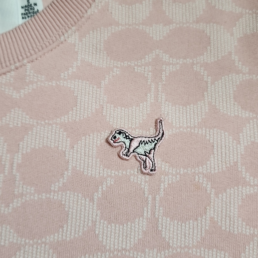 COACH Pink Rexy Signature Sweater - Picture 4 of 4